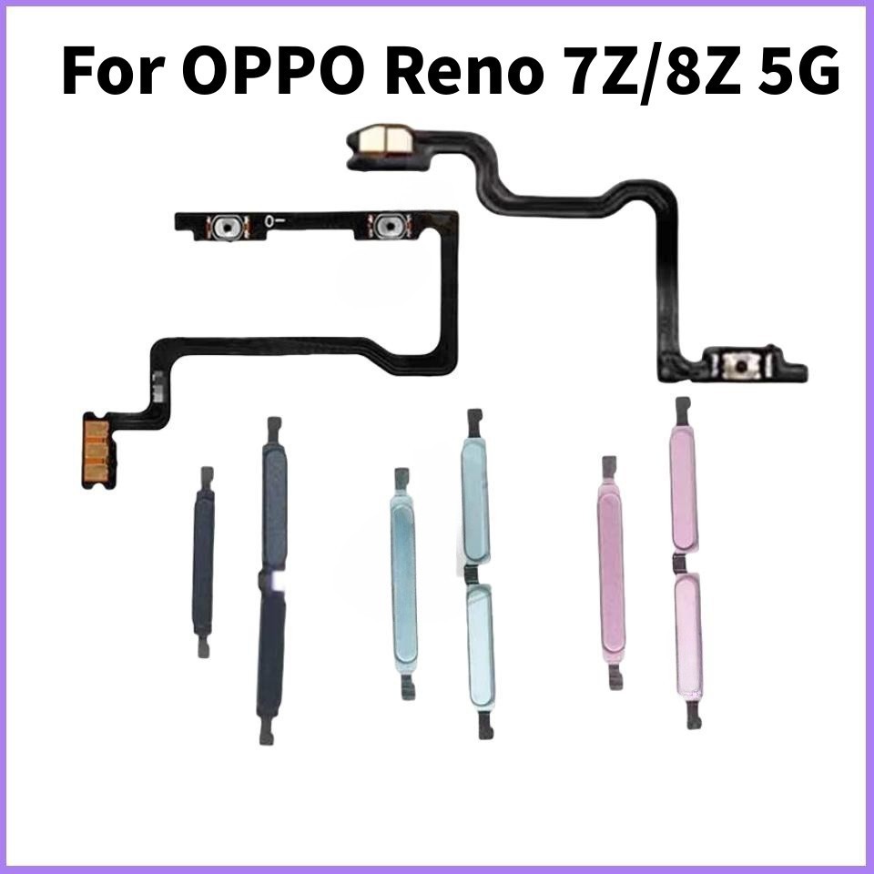 Untuk OPPO Reno 7Z 8Z 5G Tombol Volume Daya Kabel Fleksibel Tombol