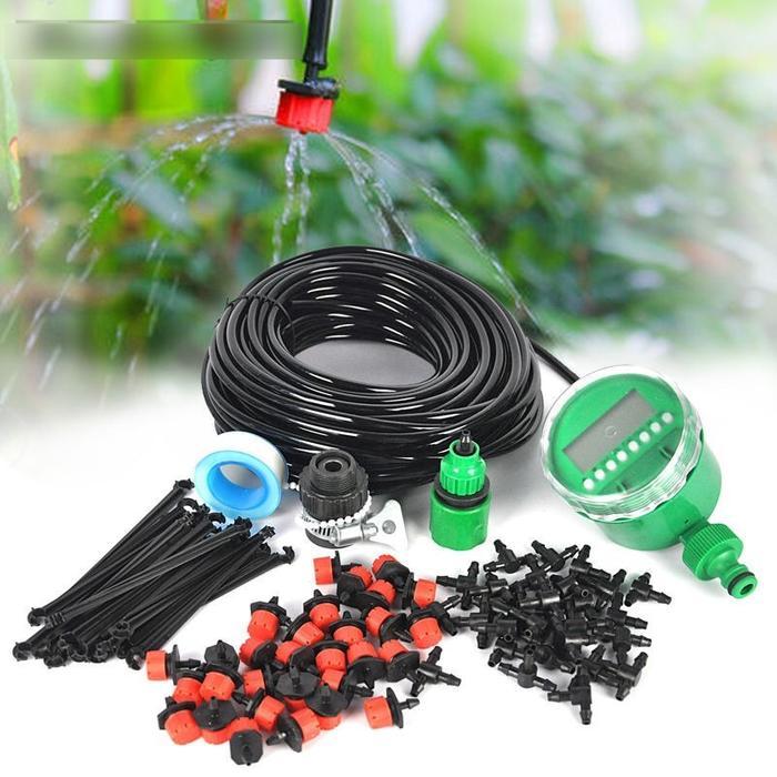 Peralatan Irigasi Air Taman Garden Watering Kit Set Selang Pengairan - IRIGASI + TIMER