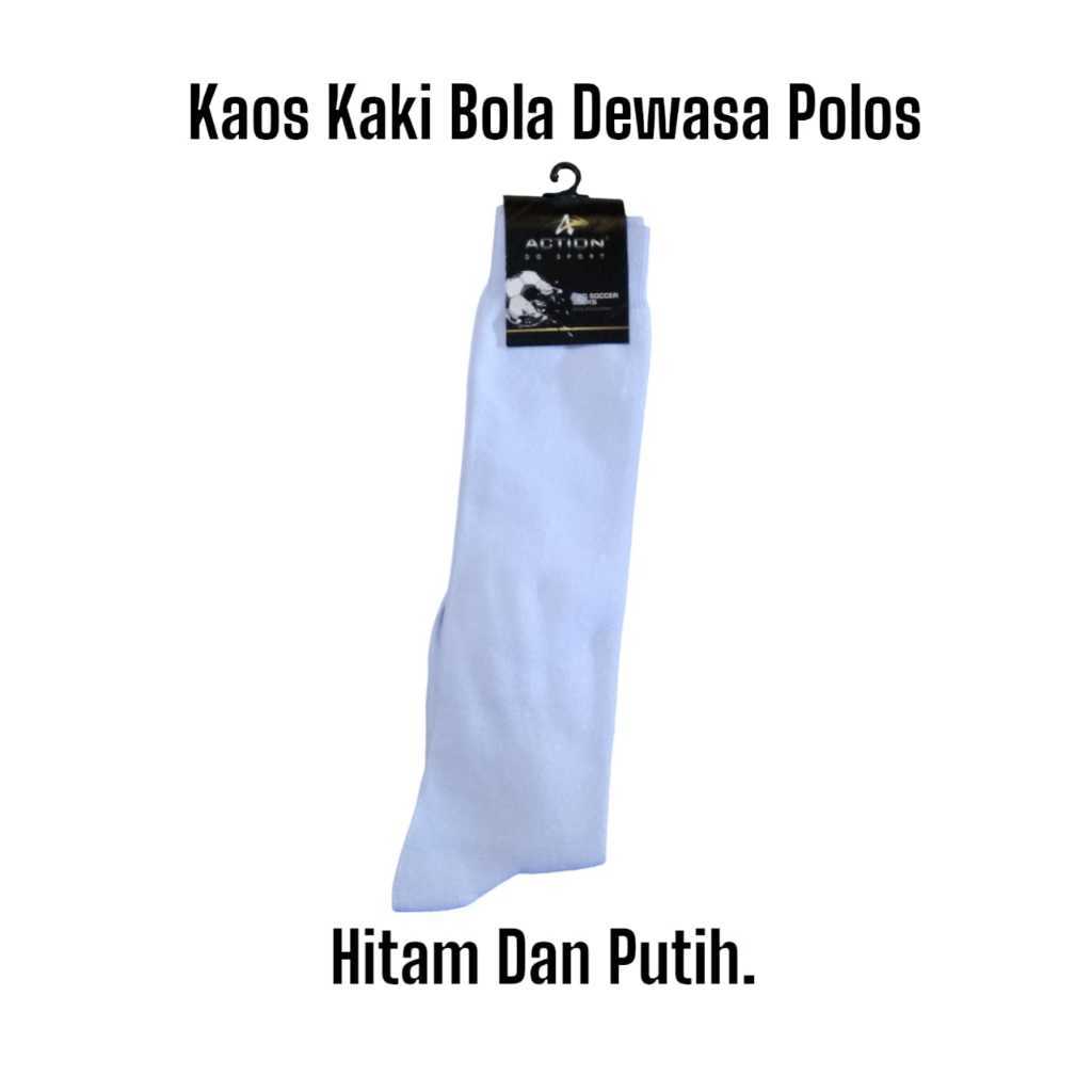 New 12 Pasang Kaos Kaki Sepak Bola Dan Futsal Dewasa Panjang Polos Hitam Dan Putih, Kaos Kaki Olahra