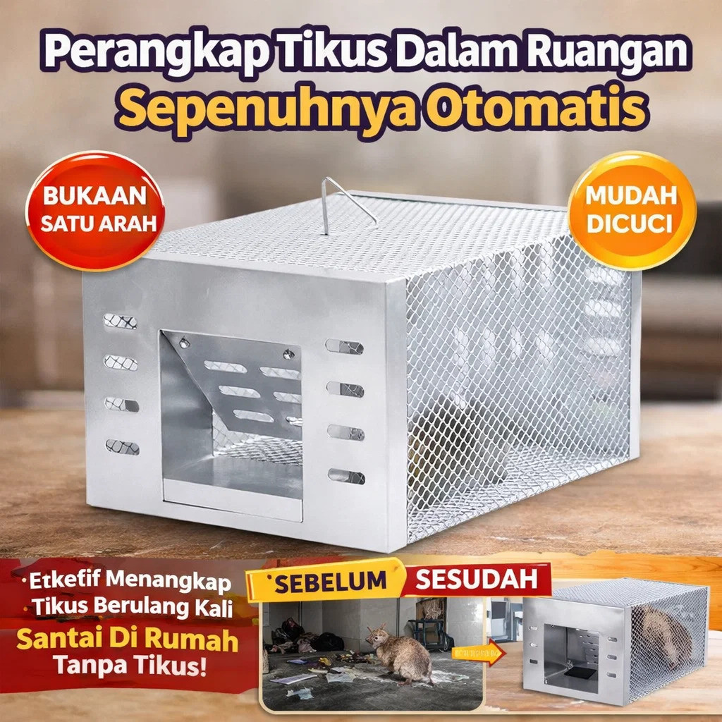 Tangkap Banyak Tikus Sekaligus  Perangkap Tikus Otomatis Rumah Tangga Perangkap Tikus Otomatis / Ala