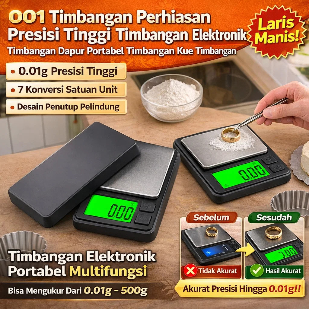 Timbangan Digital Mini Serbaguna/Timbangan Digital Mini / Timbangan Emas /Timbang Emas/Perhiasan/Oba