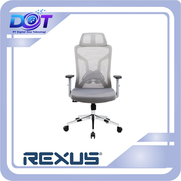 REXUS NC4 ERGONOMIC OFFICE CHAIR GREY Kursi Office Gaming  Ergonomic Rexus NC-4 Grey