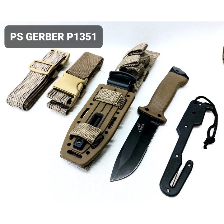 Pisau Sangkur  P1351 Survival Knife Gerber Outdoor Multi Purpose Cutter