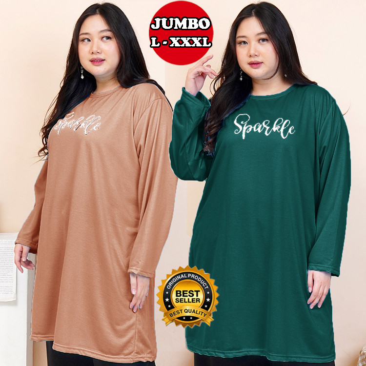 TUNIK JUMBO WANITA LD 120 - 130 - 140 TUNIK KAOS BIG SIZE XXL-XXXL MTP2009