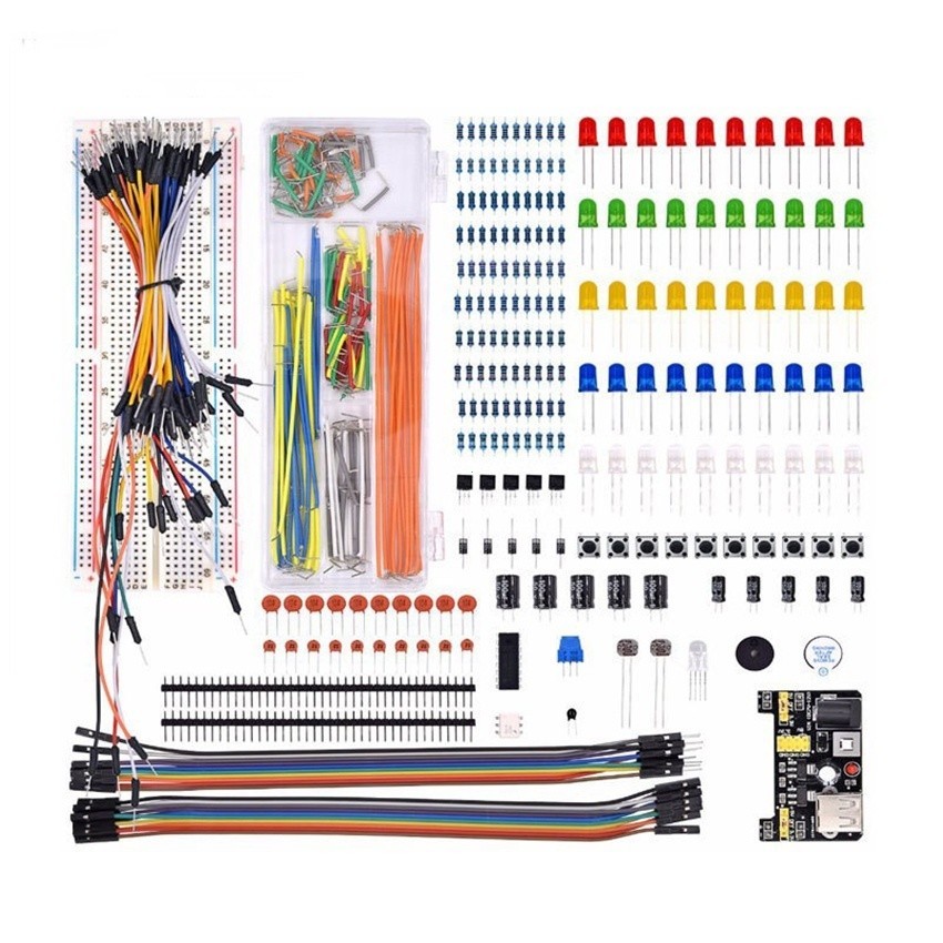 -IKIAELO- 1 Set Kit Paket Elemen Arduino Uno R3 Untuk Pemula R3 Arduino Kit Diy Dengan Kotak Starter