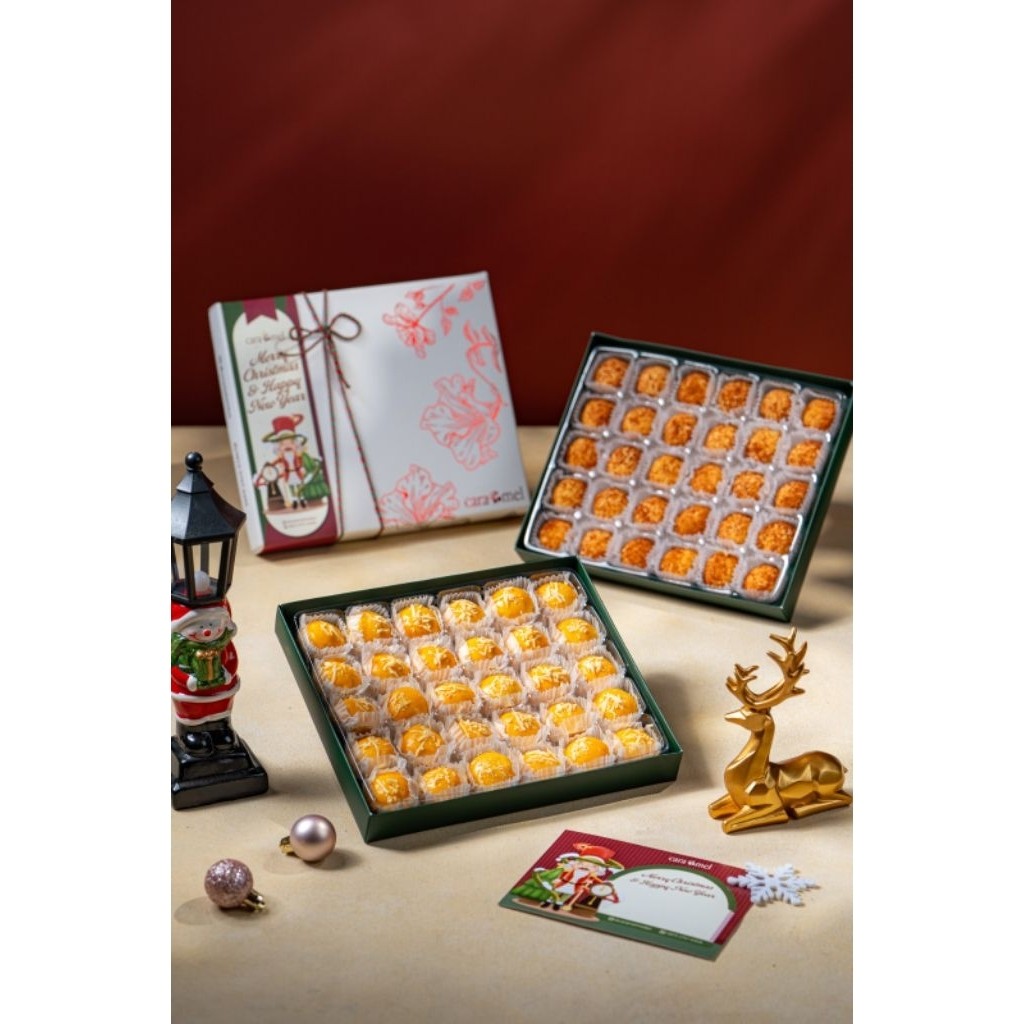 Cookies Box Sekat 30 by Caramelmedan Halal | Kue Kering Hampers Natal Christmas 2025 Cookies Enak Pr