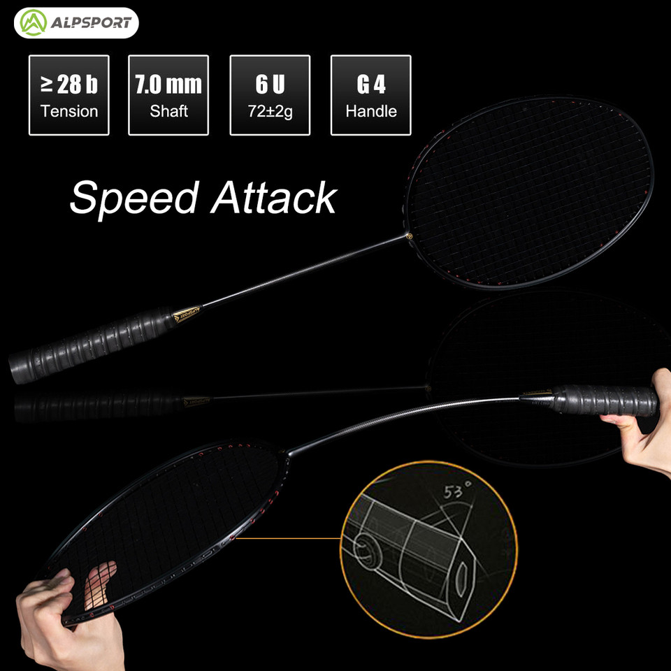 ALPSPORT XHP T800 Carbon Fiber Badminton Racket Original and Durable (Including Racket Bag and Rope)