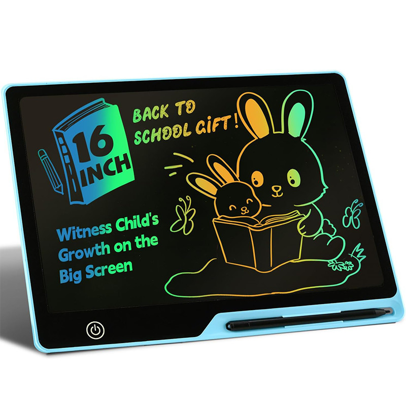 Reargeable 16 in LCD Writing Tablet, Large Colorful Drawing Tablet, Doodle Board Electronic Drawing 