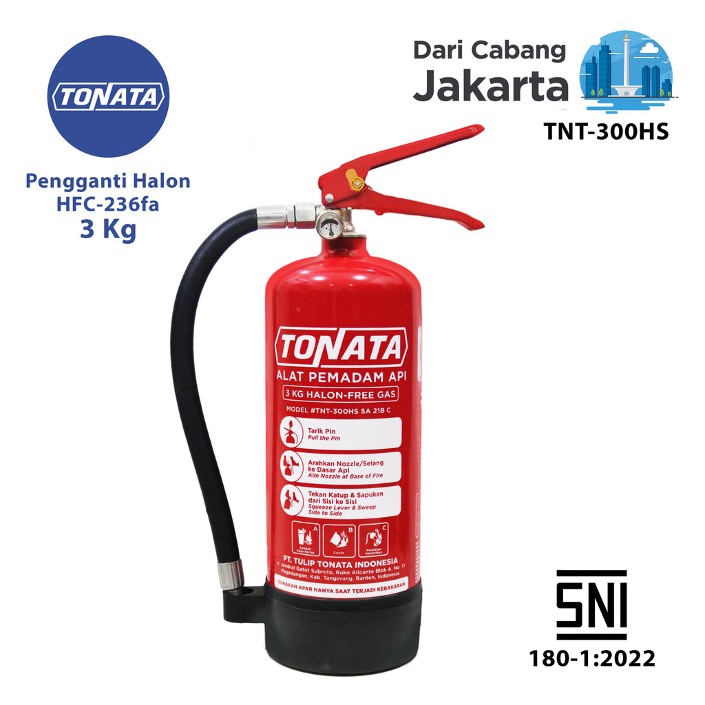 Alat Pemadam Api Tonata SNI / APAR Clean Agent HCFC/HFC 3 kg