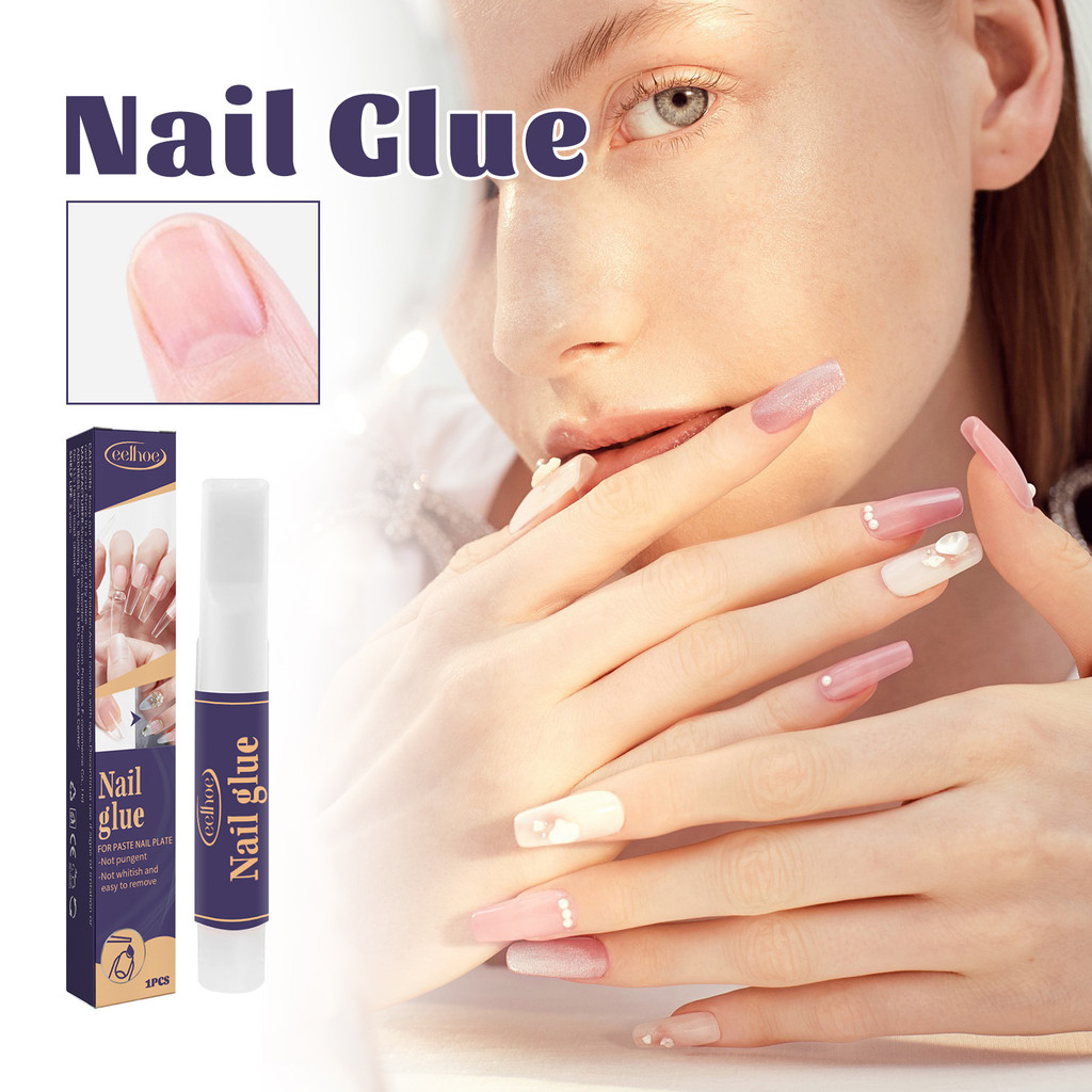 EELHOE Lem Nail Art Tahan Lama 1pcs Kuku Palsu Lem Kuat Tahan Lama Kuku Palsu Lem Tahan Lama Anti Ai