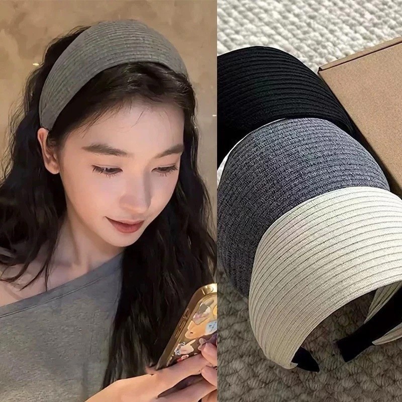 Bando Lebar Besar Korea Headband Wanita Bandana Fashion Aksesoris Rambut