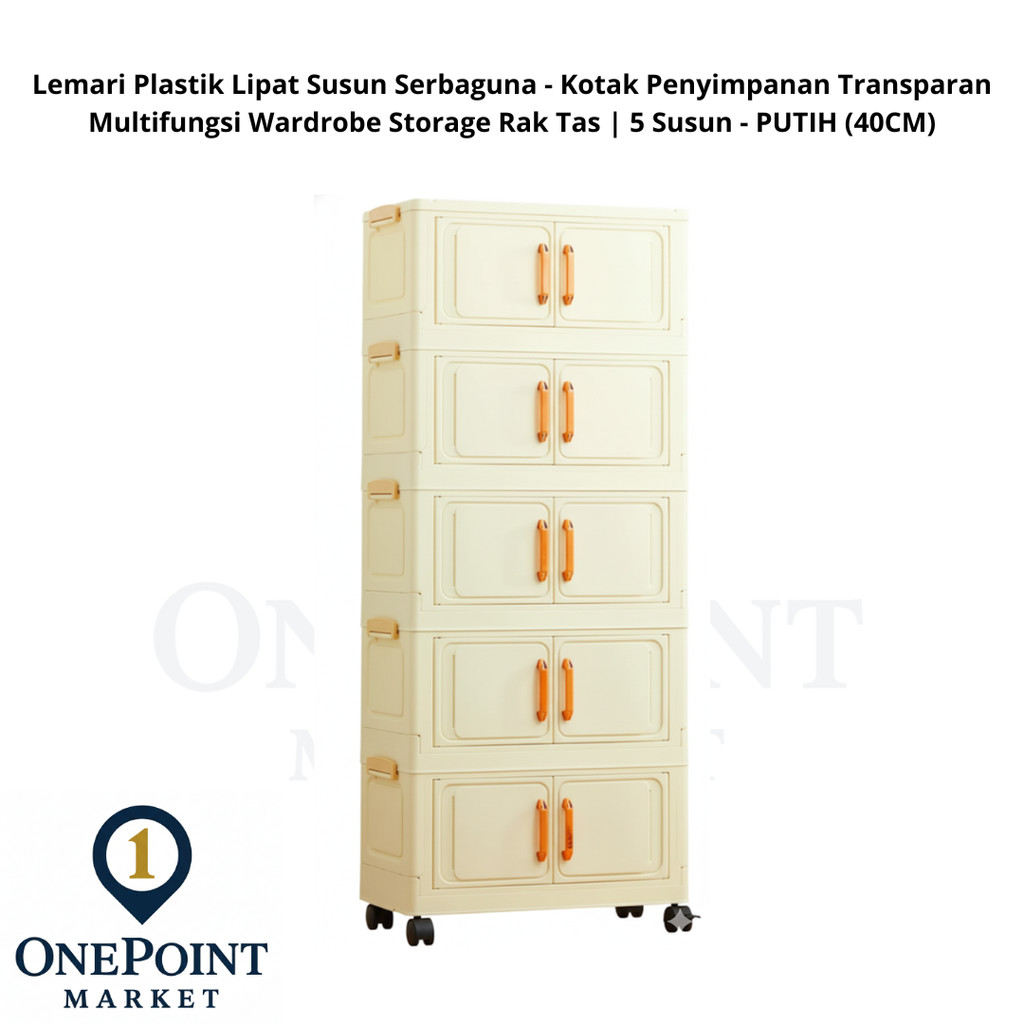 Lemari Plastik Lipat Susun Serbaguna - Kotak Penyimpanan Transparan Multifungsi Wardrobe Storage Rak