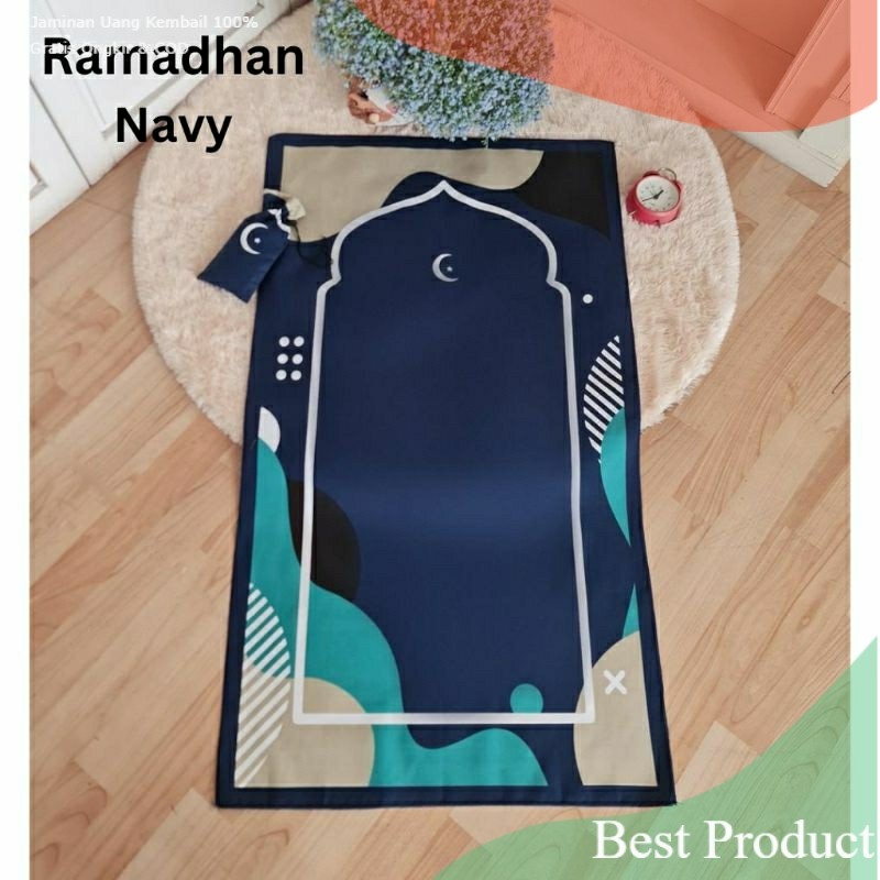 Sajadah Travel Jumbo Kashmir Abu Dhabi Konya Ramadhan / Bonus Pouch Traveling Souvenir Oleh-Oleh Haj