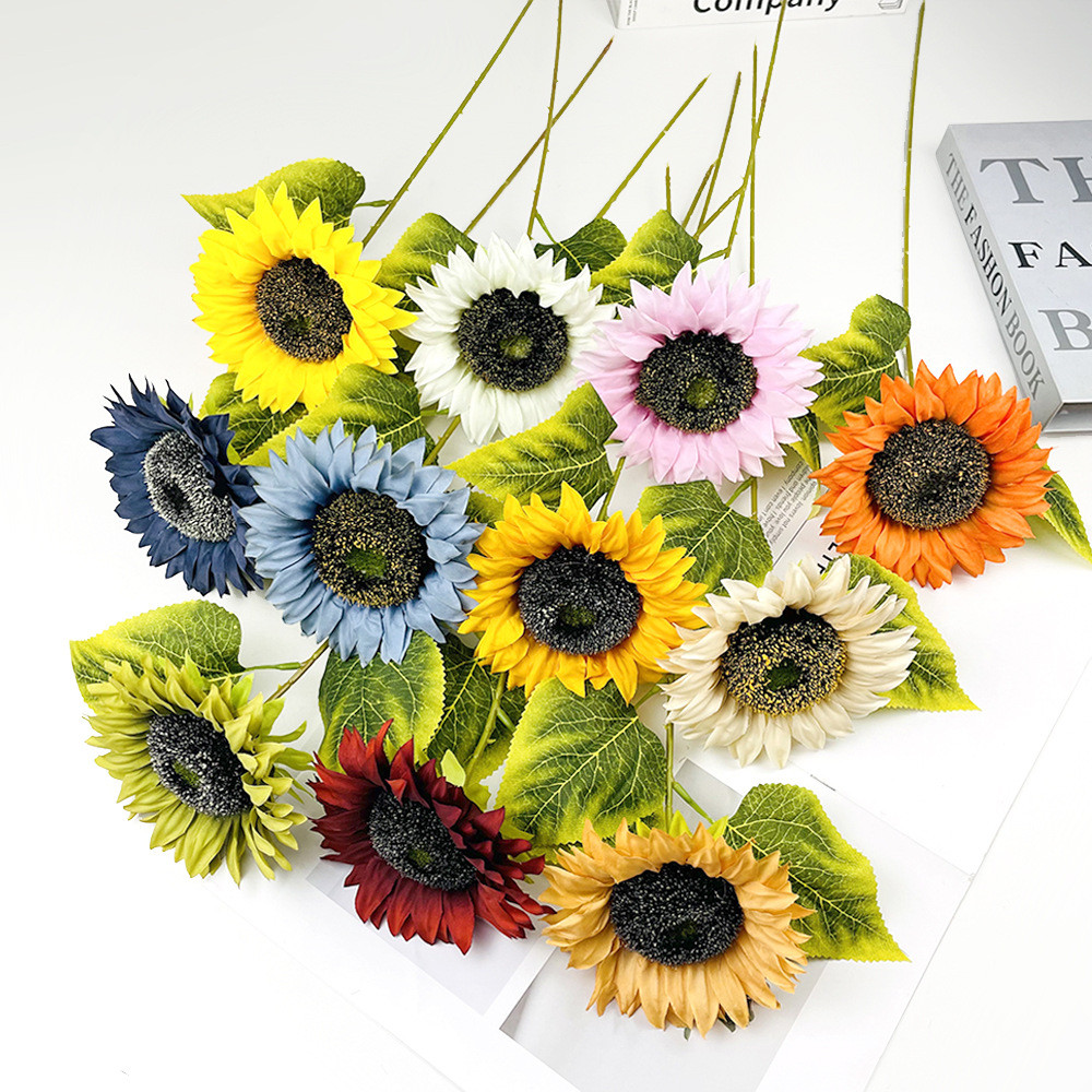 1 tangkai Artificial Bunga Matahari Bunga Palsu Plastik Buatan Imitasi Hias Dekor Buket Bouquet Ruma