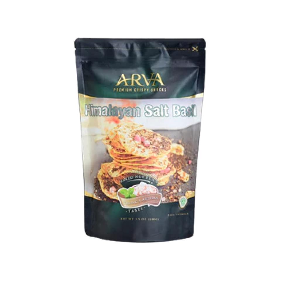 Arva Snack Tempe Crispy Himalayan Salt Basil 100 gr