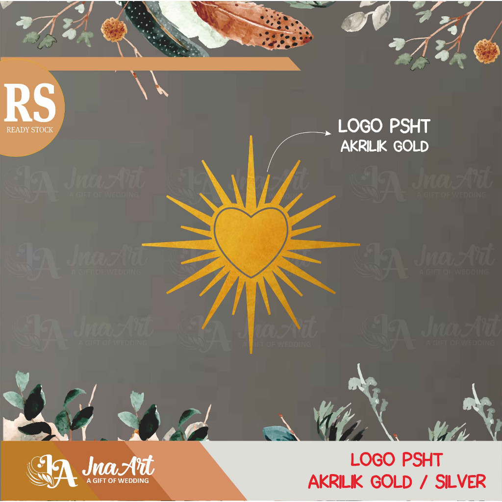 DEKORASI MAHAR LOGO LAMBANG  PSHT dari bahan Akrilik GOLD/ Silver