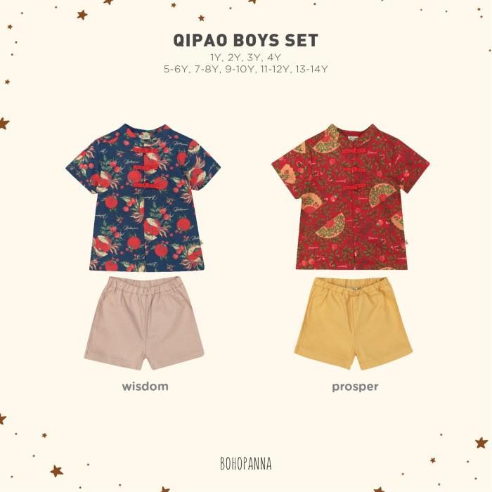 BOHOPANNA - QIPAO BOYS SET - SETELAN ANAK LAKI LAKI - BAJU IMLEK ANAK LAKI LAKI