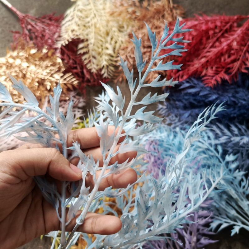 JJ FLORIST - Daun Misty artificial daun palsu daun hias daun dekorasi Hiasan seserahan bahan buket F