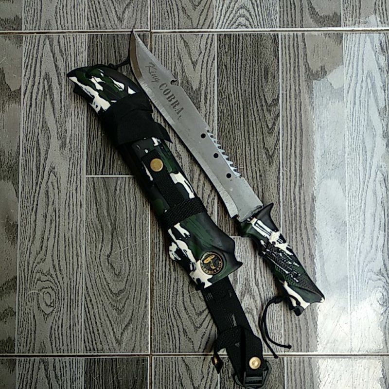 NEW KAPTENSTRE1965 PISAU SANGKUR COBRA Bayar d tempat pisau cobra loreng besar/pisau comando/tni/pol