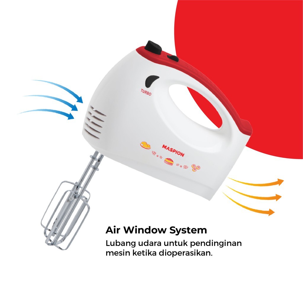 AJM Hand Mixer Maspion Elektrik MT-1193 Turbo