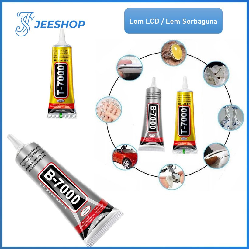 (GROSIRAN) Lem LCD Touchscreen 15ml T-7000 Hitam Bening Lem Perhiasan Sepatu