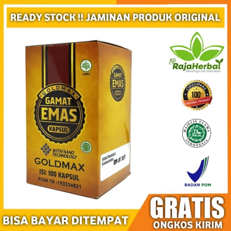 Gamat Emas Kapsul Goldmax Asli Original 100 Kapsul Halal & BPOM