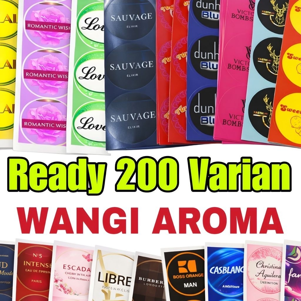 SETENGAH LUSIN STIKER TUTUP Botpl PARFUM THAILAND/CASA 20/30/35 ML Part 3