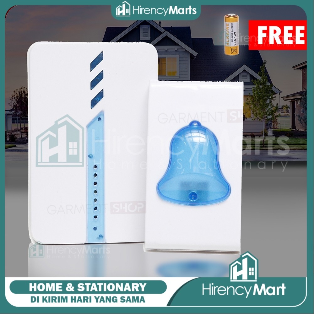 Bel Pintu Wireless Listrik Baterai Door Bell 18 Musik Bel Rumah Tanpa Kabel Waterproof Merek KOTAKIN