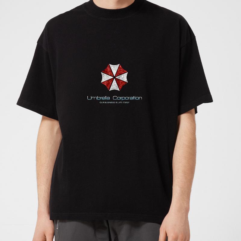 Net Flying American Style Shirt For Men Drama Resident Evil Resident Evil Umbrella Company T-Shirt P