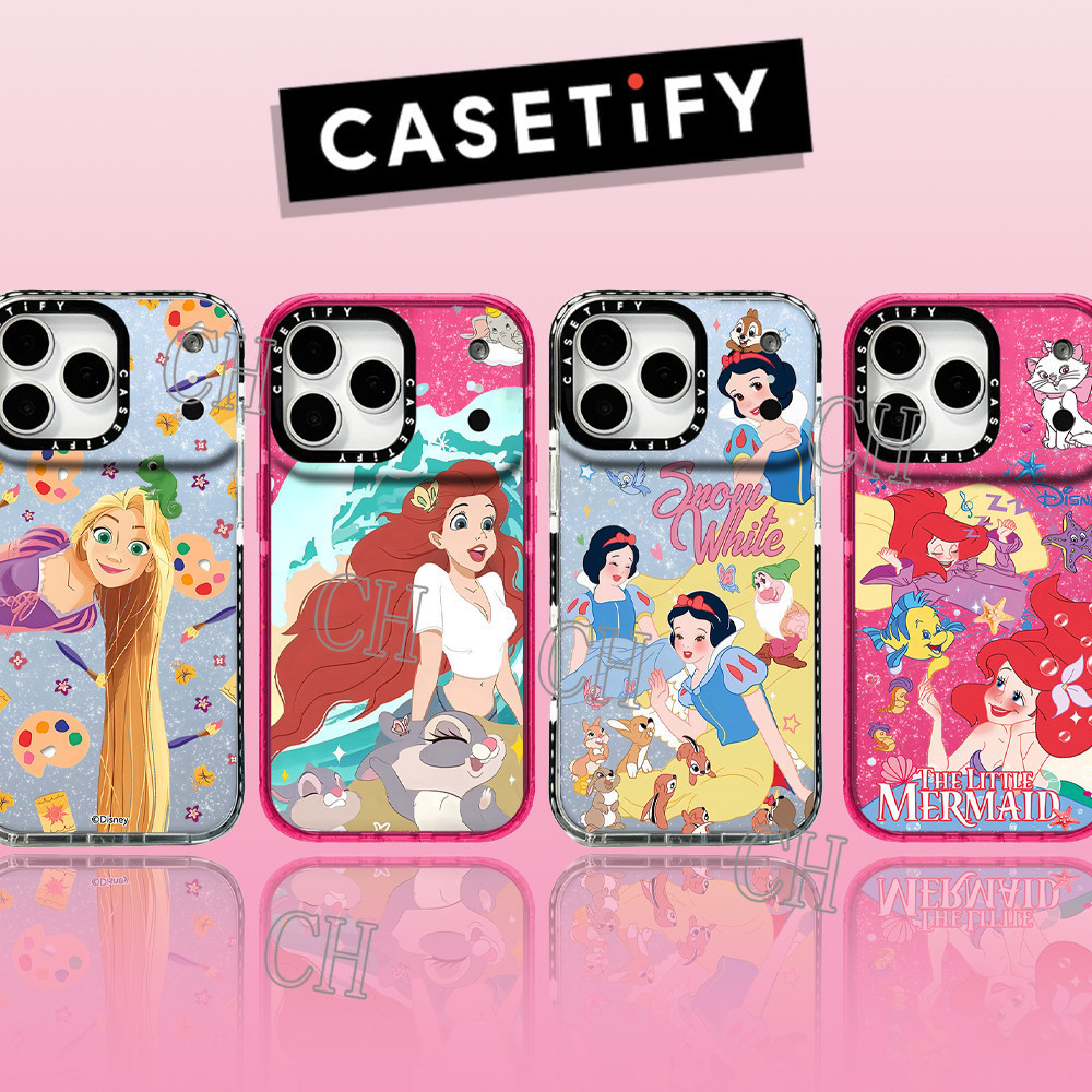 CASETIFY With Box Disney Princess Casetify Glitter Phone Case for iPhone 17 17air 17pro 17promax 11p