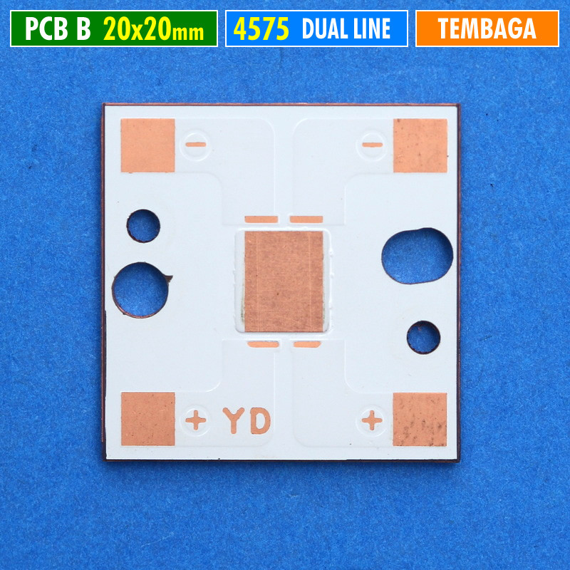 PCB B Led 4575 20mm Tembaga Dual Foot Print MCP 4575 Projie BiLED 3 Warna Luminos RTD AES Foxx UPS L