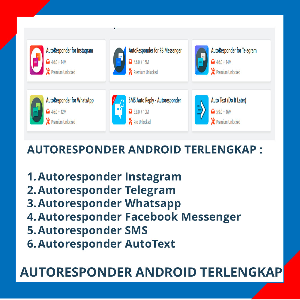 AutoResponder Terlengkap (Instagram Facebook Whatsapp Telegram) - Balas Pesan Otomatis