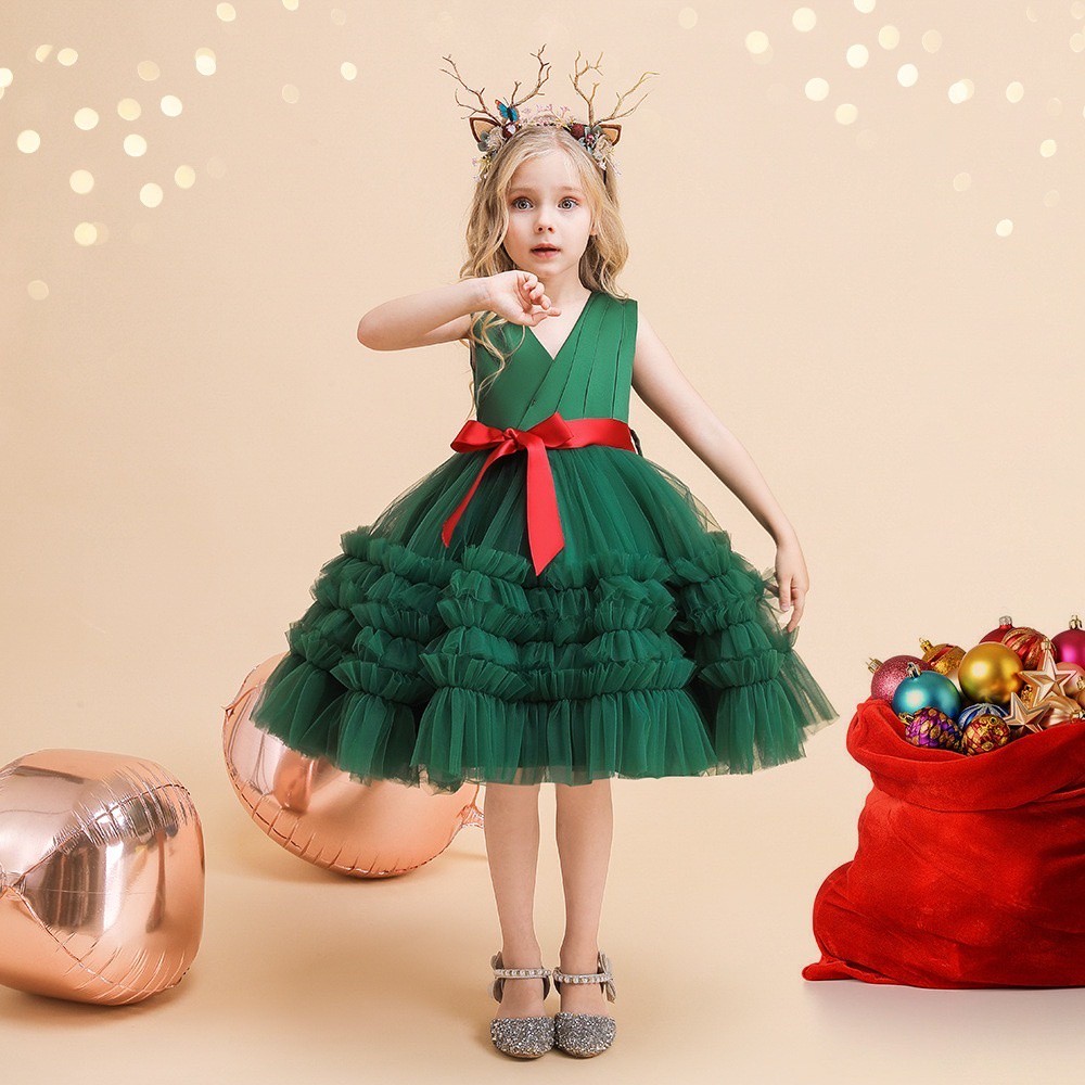 Lorain Christmas Kids  Dress/ Dress Natal Imlek Anak Perempuan