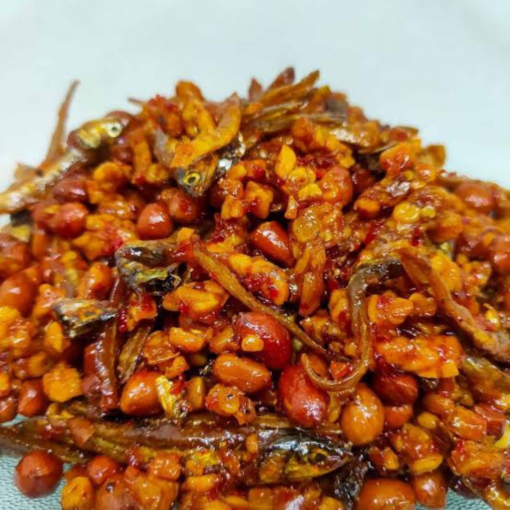Lauk Tempe Oreg Kering 100g Plus Kacang Dan Teri Enak dan Lezat