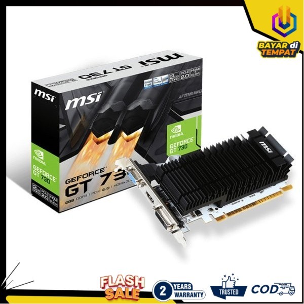 VGA MSI Geforce GT 730 2GB - GT730 2 GB DDR3 64Bit | UT COMP - Utama Computer