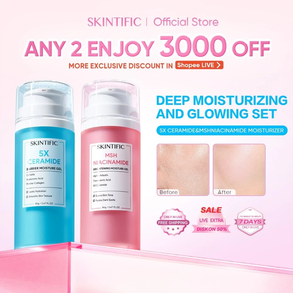 [Big Size]  SKINTIFIC MSH Niacinamide Brightening Moisture Gel 80g / 5X Ceramide Barrier Moisture Ge