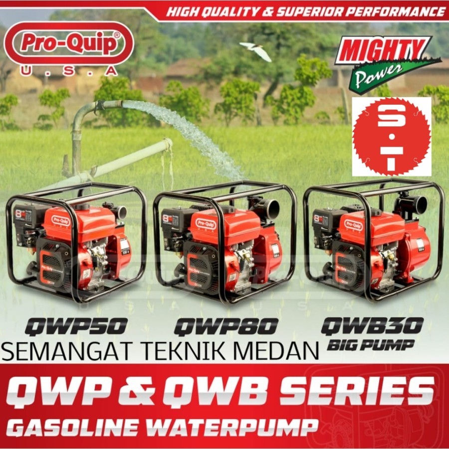 QWP80 MESIN BENSIN POMPA AIR HISAP WATER PUMP 3" 3 INCH PROQUIP QWP 80
