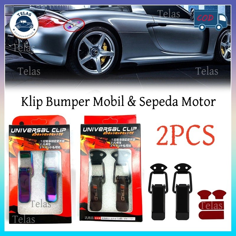2PCS Klip Bumper Kecil Baut Klip Bumper Mobil Motor Body Klip Pengaman Bumper