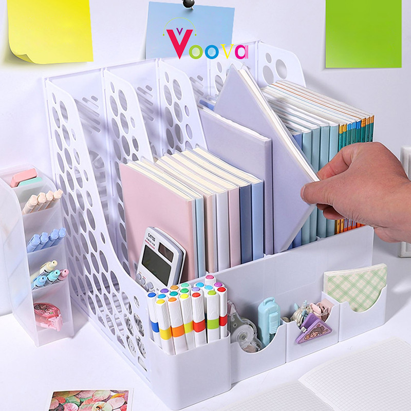 VOOVA File Box/ Folder Storage/ Tempat File Elegan/ Tempat Penyimpanan Dokumen Kantor/ Desk Organize