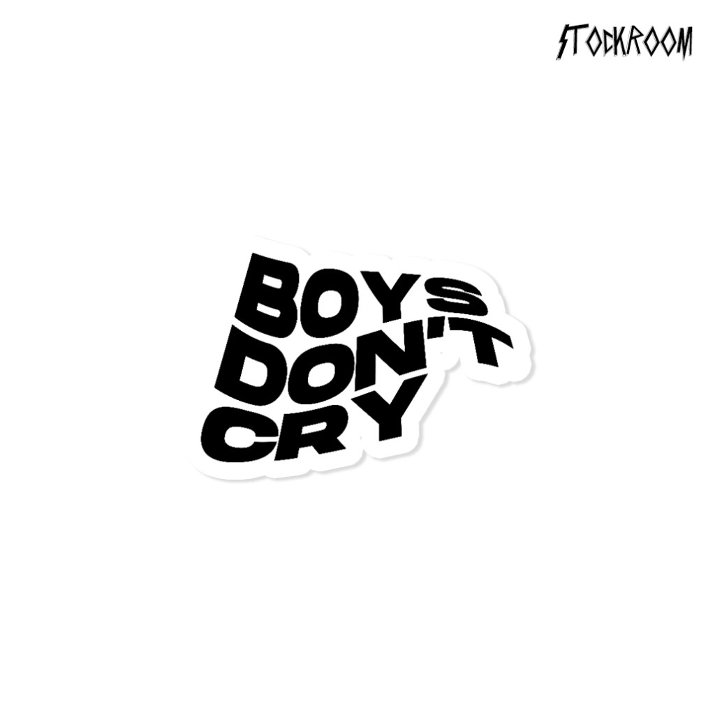 Stiker Aesthetic "boys Dont Cry" / Stiker Helm / Stiker Local Brand / Stiker Aestethic / Anti Air
