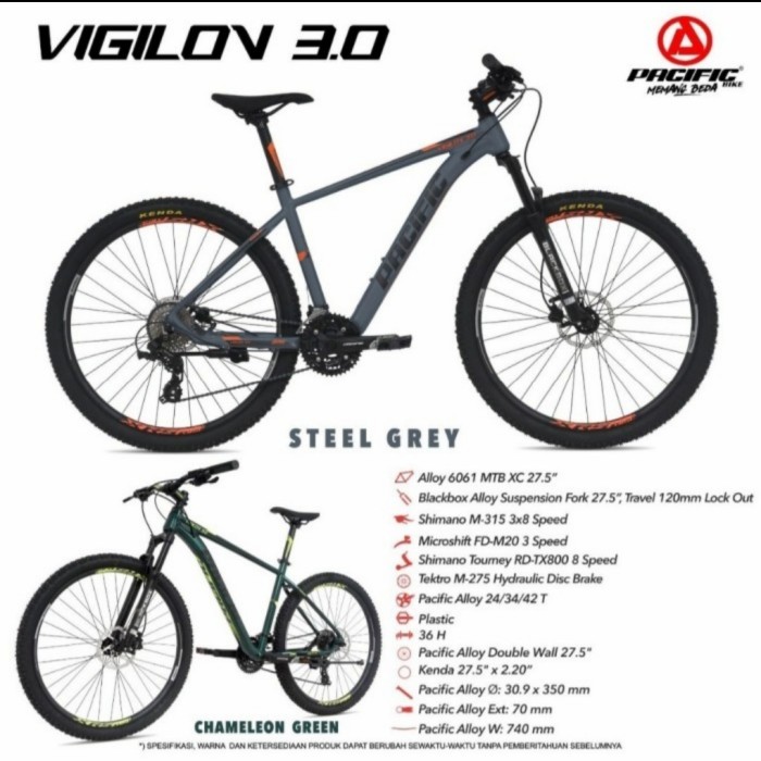 Sepeda Gunung MTB Pacific 27.5" Vigilon 3.0