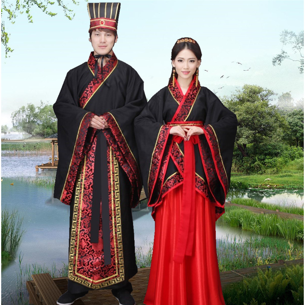 Pakaian Tradisional Cina Gaya Baru Hanfu untuk Pria dan Wanita, Kostum Resmi Negara Etiket
