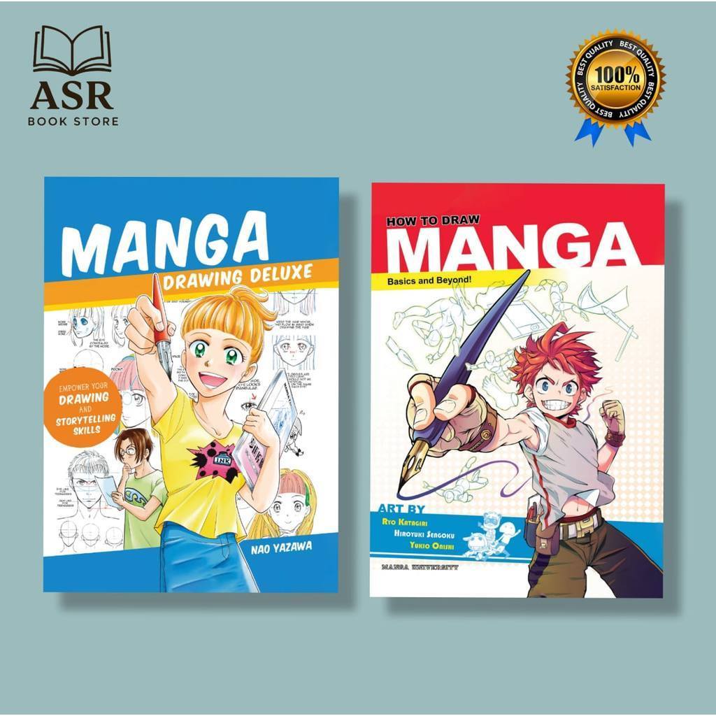 Buku Manga Drawing Deluxe & How to Draw Manga: Basics and Beyond, Belajar Menggambar dengan mudah