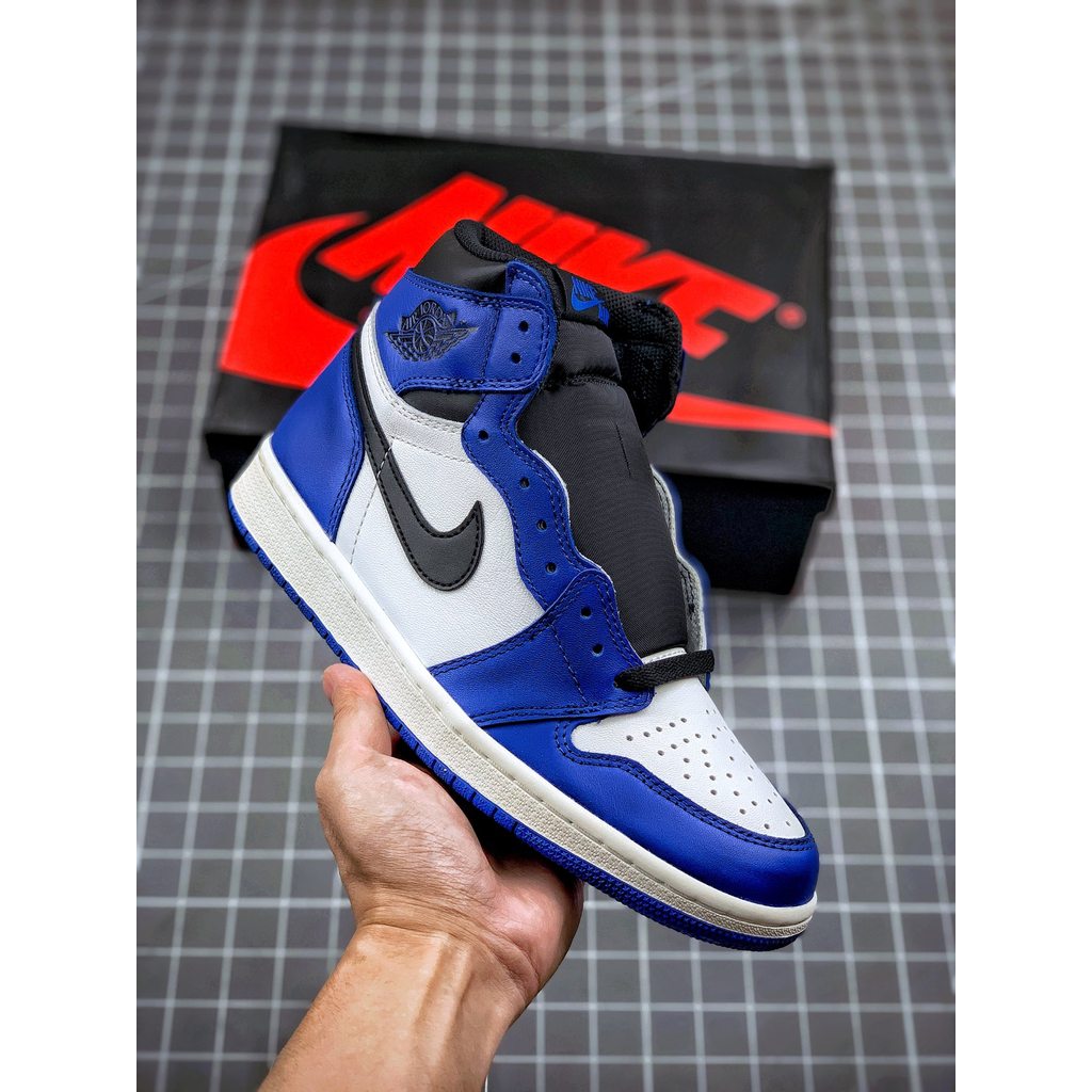 Jordan Air Jordan 1 High Game Royal Sepatu Basket Biru Putih Hitam Pria Wanita