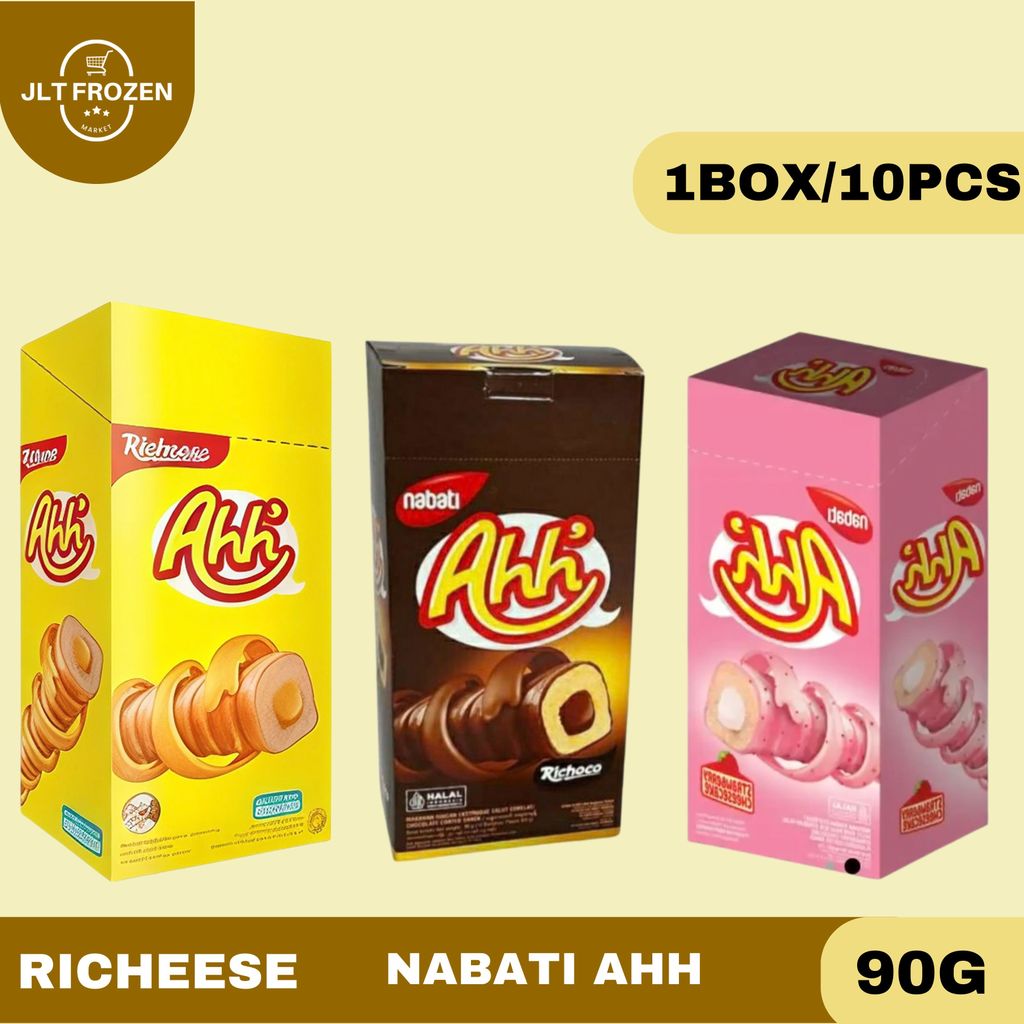 Richeese / Nabati Ahh / 90g / [1BOX-10PCS] / Nabati Ahh 1000 / Cheese / Chocolate / Strawberry Chees