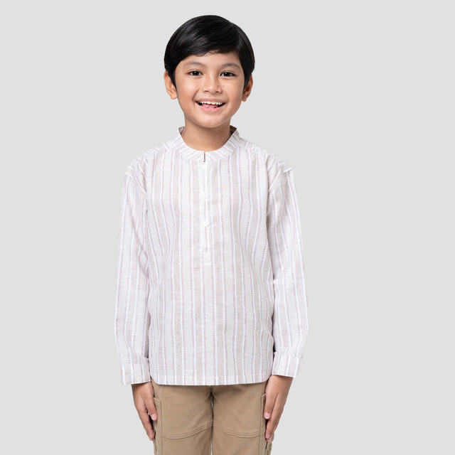 Little M Stripe Kemeja Koko Anak Laki-laki 123401739