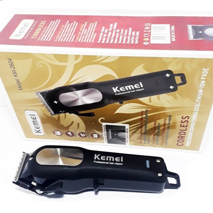 Alat Cukur Rambut Hair Clipper KEMEI KM-2604 (Hitam) (Original)