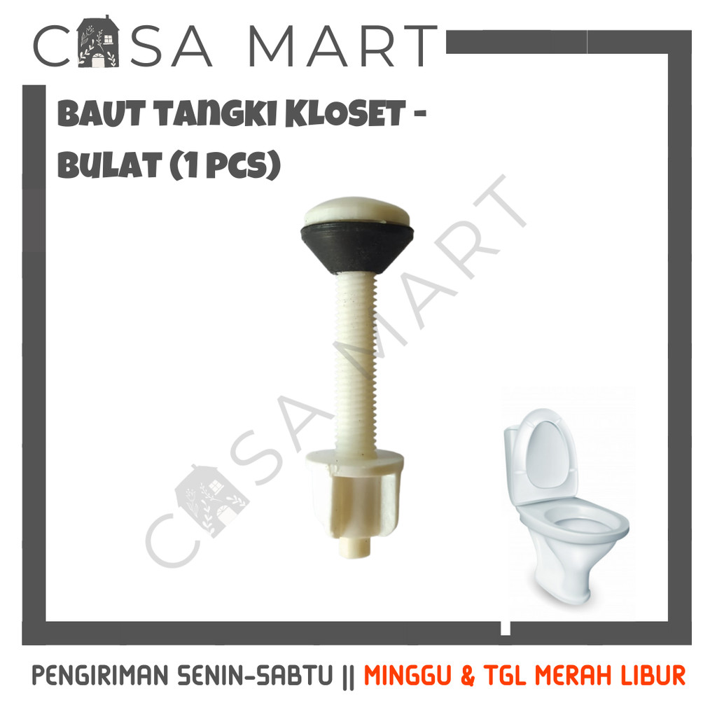 CASA MART Baut Sekrup Tangki Kloset Duduk Closet Closed Monoblok INA Kamar Mandi WC Toilet Tank Scre