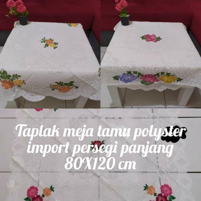Taplak meja lesehan persegi panjang 80X120 cm