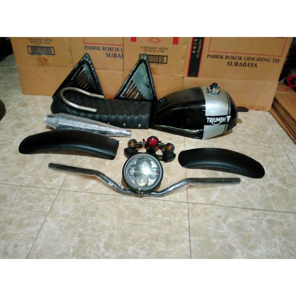 [GM] PAKET Japstyle Scrambler traker pnp vixion old dan new MOTOR CUSTOM Paket Tangki Motor